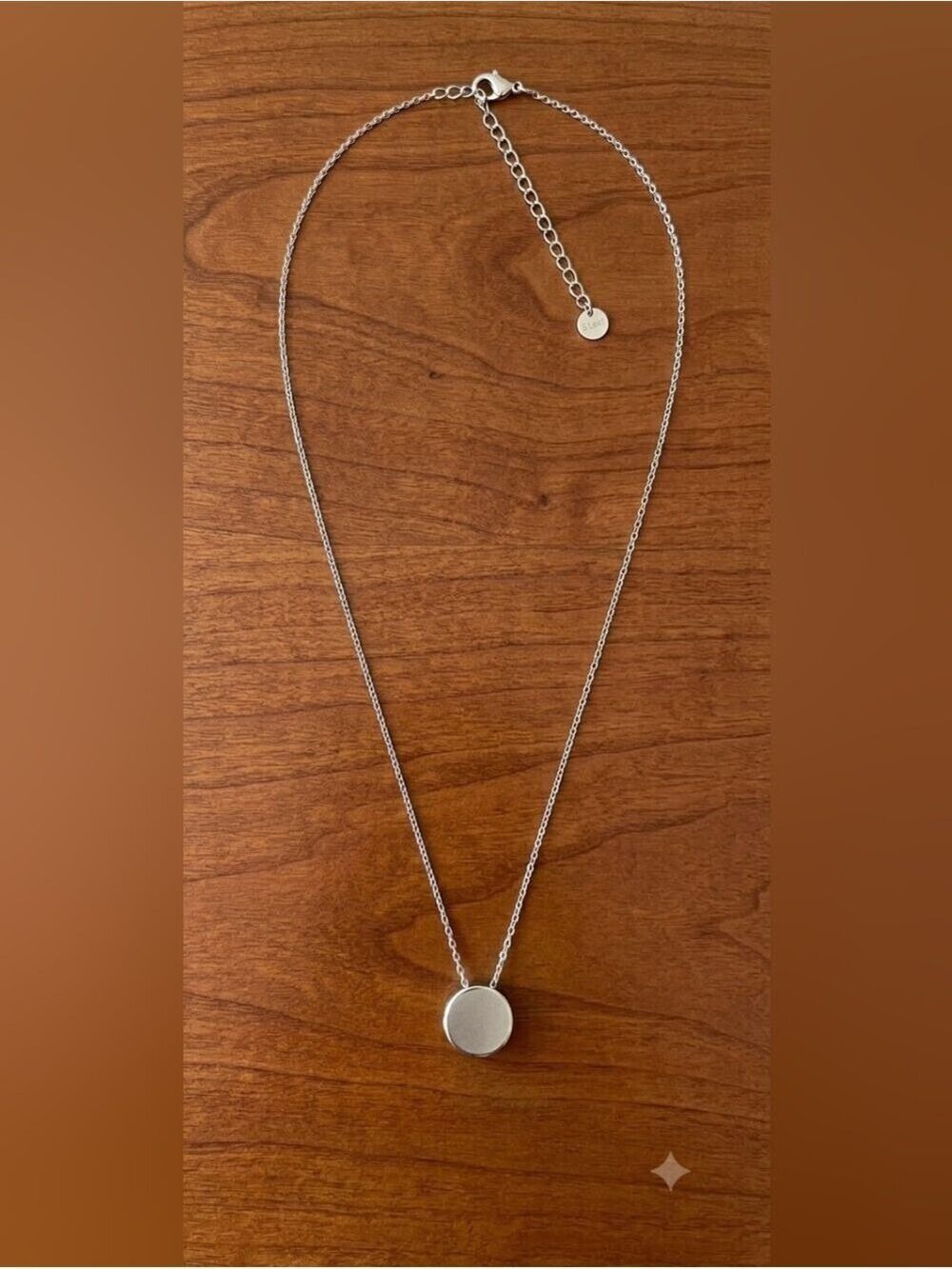 S.Leaf Minimalist Cylinder Pendant Sterling Silver Necklace